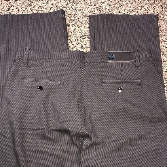 UR Rebel Brown Striped Mid Rise Straight Leg Woman’s Trousers Size 8 | EUC - Picture 5 of 8